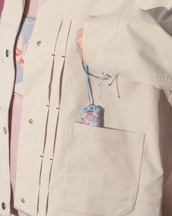 ➤帥氣打褶造型內刷毛工裝外套(兩色)