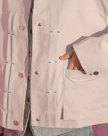 ➤帥氣打褶造型內刷毛工裝外套(兩色)