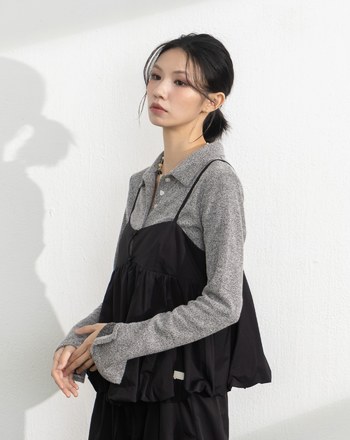 涼感天絲花苞造型外搭背心(兩色)