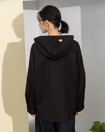 ➤gozo繡花開襟連帽襯衫(兩色)