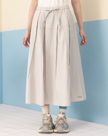 微皺感打褶鬆緊傘裙(兩色)