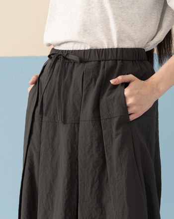 微皺感打褶鬆緊傘裙(兩色)