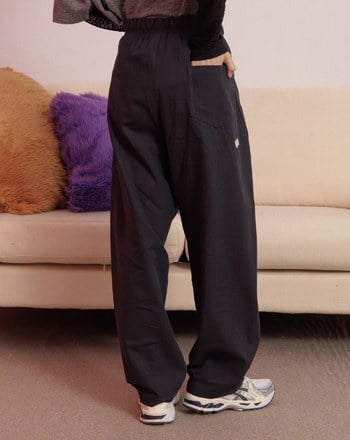 超柔棉大口袋鬆緊男友褲(兩色)