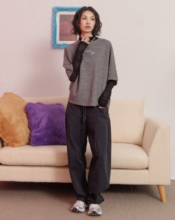 超柔棉大口袋鬆緊男友褲(兩色)