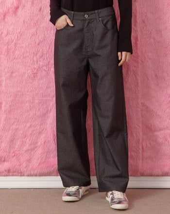 後腰打褶造型直筒褲(兩色)