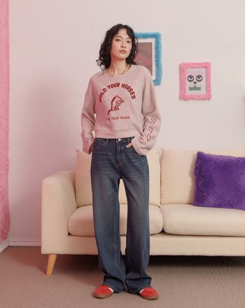 好比例四面彈天絲牛仔直筒褲