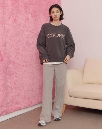 ➤好比例車線水洗彈性直筒牛仔褲