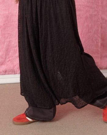 透膚蕾絲内搭背心洋裝(兩色)