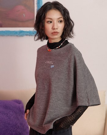 Different World拉克蘭袖仿羊毛T恤(兩色)