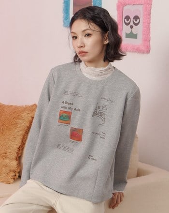 Ada的一週合肩長袖T恤(兩色)