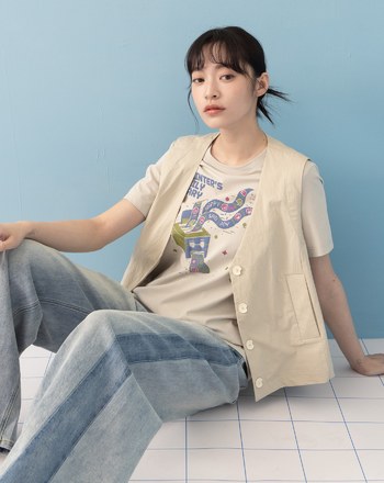 上班emoji發泡印花涼感T恤(兩色)