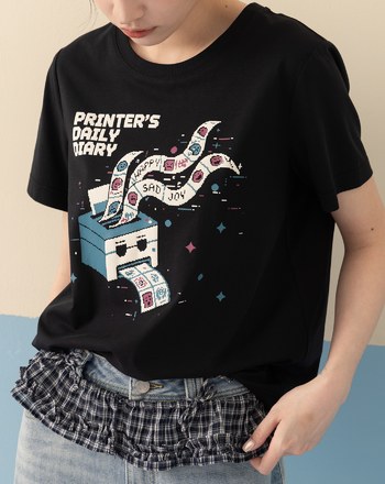 上班emoji發泡印花涼感T恤(兩色)