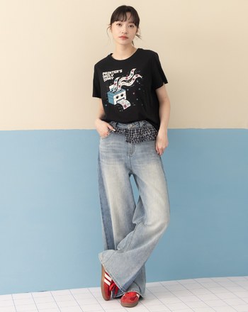 上班emoji發泡印花涼感T恤(兩色)