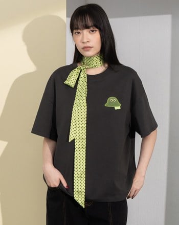 草皮Ada毛巾繡落肩涼感T恤(兩色)