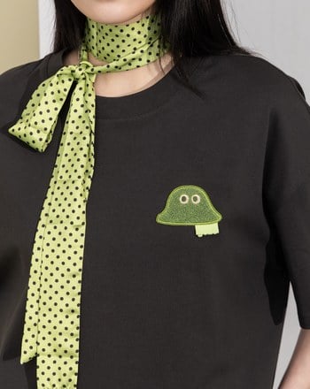 草皮Ada毛巾繡落肩涼感T恤(兩色)