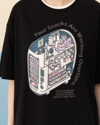 全能防禦Pro+ 販賣機印花寬鬆T恤(兩色)