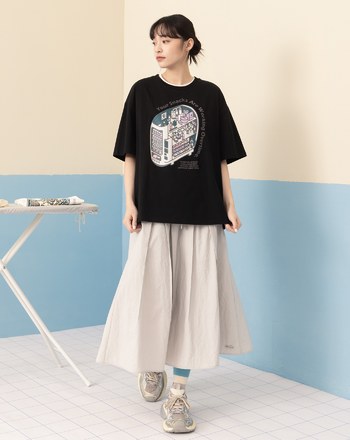 全能防禦Pro+ 販賣機印花寬鬆T恤(兩色)