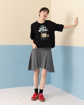 全能防禦Pro+ 珍奶製作印花繭型T恤(兩色)