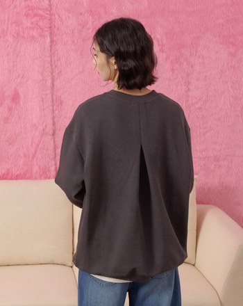 奶奶與狗狗們的下午茶後打褶大學T(兩色)