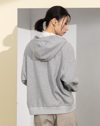 大V領開襟造型帽T(兩色)