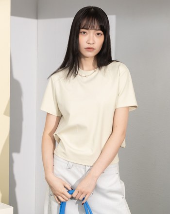 後綁帶層次造型T恤(兩色)