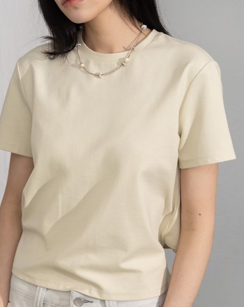 後綁帶層次造型T恤(兩色)