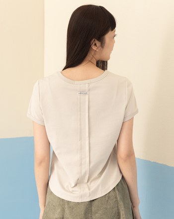 打褶設計合肩涼感T恤(兩色)