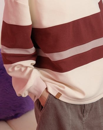 層次拼色落肩大學T(兩色)