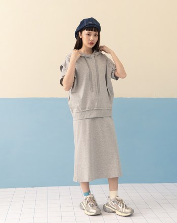 全能防禦Pro+ 側邊抓褶落肩帽T(兩色)