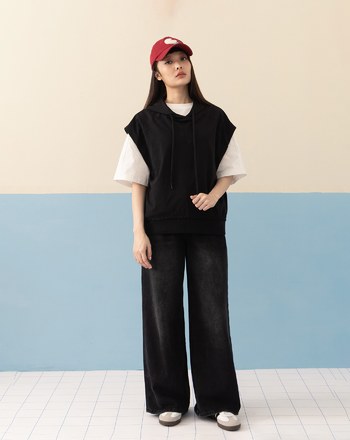 全能防禦Pro+ 側邊抓褶落肩帽T(兩色)