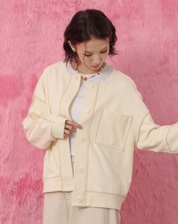 機能暖感拷克線廓型外套(兩色)