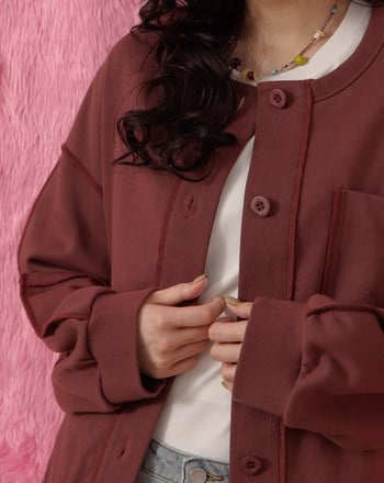 機能暖感拷克線廓型外套(兩色)