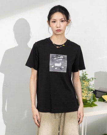 起司蛋糕小屋相片印花合肩T恤(兩色)