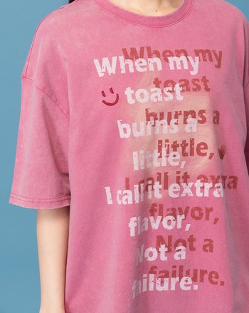 A｜烤吐司趣味噴印寬鬆T恤(兩色)