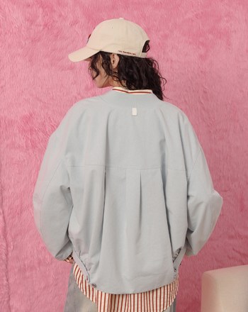 V領抽皺率性飛行夾克(兩色)