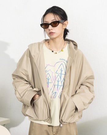 大口袋花苞造型連帽外套(兩色)