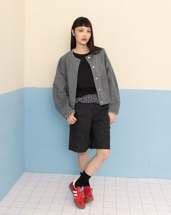 水洗鬚邊蓬蓬下擺外套(兩色)