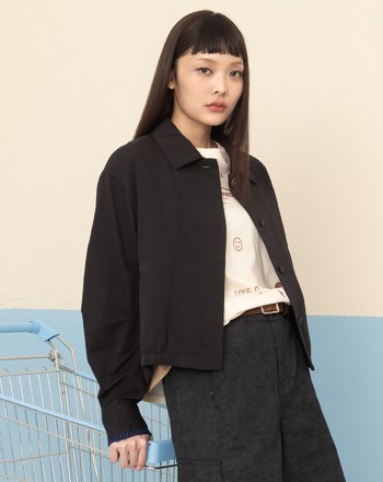 織紋立體袖繭型外套(兩色)