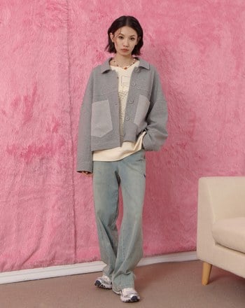 ➤造型大口袋空氣棉工裝外套(兩色)