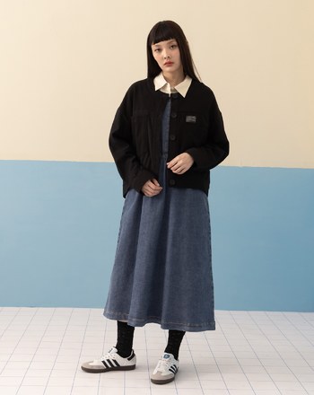 ➤雙口袋針織拼接外套(兩色)