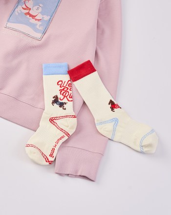 【新年限定】馬上起飛開運配色長襪(兩色)