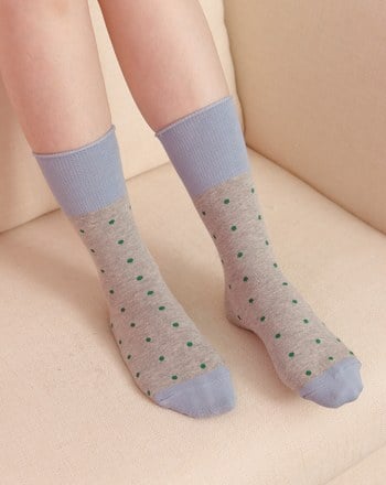 配色點點長襪(兩色)