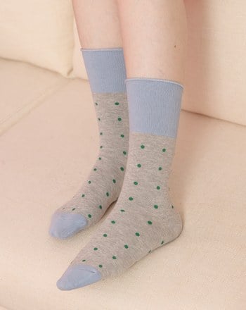 配色點點長襪(兩色)