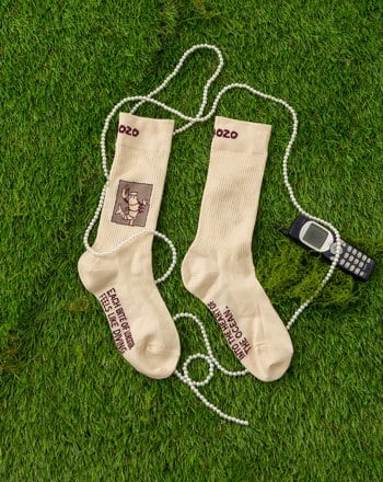 海洋之中趣味不對稱長襪(兩色)