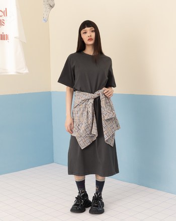 珍奶補給QQ撞色長襪(兩色)