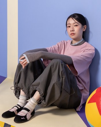 PIXAR系列 小逗布標仿舊水洗工裝可束口寬褲(兩色)