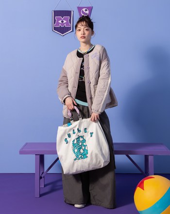 PIXAR系列 哇！大眼仔拼色抽繩蓄熱絎縫外套
