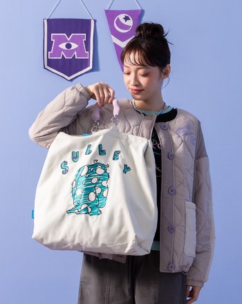 PIXAR系列 毛怪背影可拆雲朵提把帆布袋