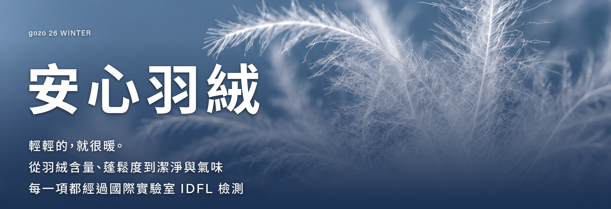安心羽絨 新品登場
